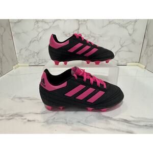 Adidas Goletto VI Black Pink Soccer Cleats Girls Toddler Size 11K Pink Stripes